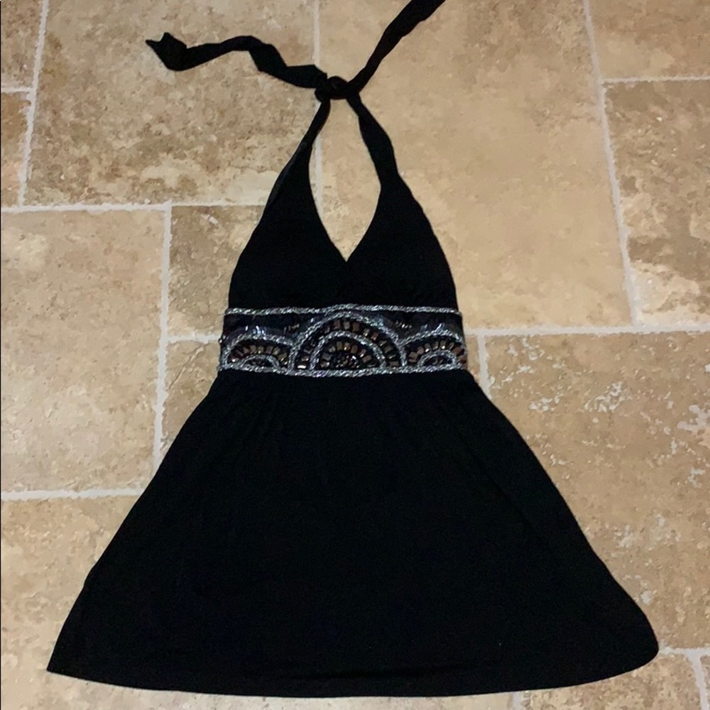 Cute Black Dress With Stones